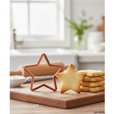 Yıldız Figürlü Kurabiye Kalıbı ve Hamur Şeker ve Oyun Hamuru Için Tek Parça Kalıp