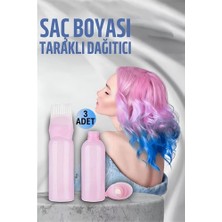 K-yonlineticaret Hsnet Saç Boyası Eşit Dağıtım Taraklı Şişe Doldurulabilir Aplikatör 3 Adet - KY002K-6SC23