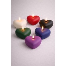 Lumus Candle Renkli Kalpler 6’lı Dekoratif Mum Seti