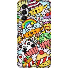 Lelia Samsung Galaxy A53 Uyumlu Baskılı Şeffaf Telefon Kılıfı | Koleksiyon: Snacktoon Delight