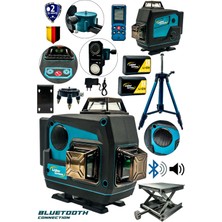 PremiumPort 360° Bluetooth Radyo Çalar, 16 Köşeli, 65M Lazer ve 100M Mesafe Ölçer