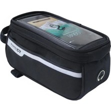 Xbyc 825 Bisiklet Kadro Üstü Çanta Siyah Gri