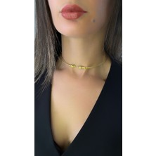 Daniel Angelson Italyan Tasarım Altın Kaplama Yılan Gümüş Kolye