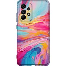 Lelia Samsung Galaxy A73 Uyumlu Baskılı Şeffaf Telefon Kılıfı | Koleksiyon: Pastelbloom Soft Series