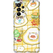 Lelia Samsung Galaxy A32 Uyumlu Baskılı Şeffaf Telefon Kılıfı | Koleksiyon: Snacktoon Delight