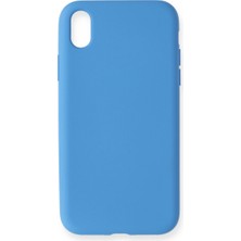 Buğz Iphone Xr Kılıf Nano Içi Kadife Silikon - Mavi