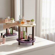 Mobenta Doğal Masif Ahşap Makyaj Organizeri Kozmetik Düzenleyici, Çok Amaçlı Stand – Tier-2 Stand | Bz-Vl