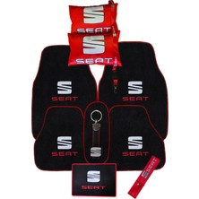 Tusba Market Seat Uyumlu 5’li Oto Halı Paspas & Dijital Baskılı Araç Yastık & Çok Parçalı Oto Aksesuar Seti