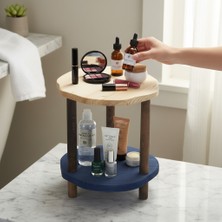 Mobenta Doğal Masif Ahşap Makyaj Organizeri Kozmetik Düzenleyici, Çok Amaçlı Stand – Tier-2 Stand | Bz-Ig