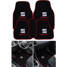 Tusba Market Seat Uyumlu Nakış Işlemeli 5’li Oto Halı Paspas – Siyah Araç Içi Paspas Seti