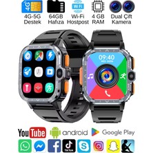 Sonreir Watch PG Ultra 4G LTE 64GB Sim Kartlı Kameralı Akıllı Saat Wi-Fi Çocuk Huawei İphone Uyumlu 8,9,10