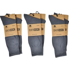 Design Erkek Natural Organik Naylonsuz Dikişsiz Çorap 12'li