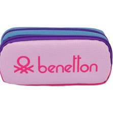 United Colors Of Benetton Pembe Kadın / Kız K Q_benetton Yazılı Renk Bloklu Çift Bölme Kalem Kutusu Model Kodu: ( 225A13427PEMBE)