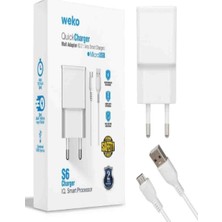 Weko WK-21436 2.1 Amper Telefon Şarj Adaptörü + Micro USB Kablo