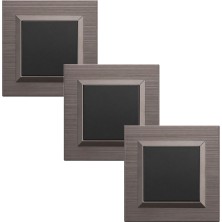 Ovivo Quantum Siyah Metalik Anahtar Bakır Çerçeve 3 Adet