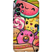 Lelia Samsung Galaxy A13 Uyumlu Baskılı Şeffaf Telefon Kılıfı | Koleksiyon: Snacktoon Delight