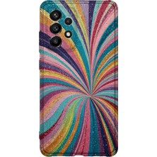 Lelia Samsung Galaxy A32 Uyumlu Baskılı Şeffaf Telefon Kılıfı | Koleksiyon: Colorwave Flux