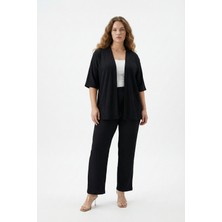 Şuranur Bürümcük Kumaş Kimono Takım