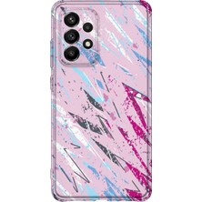 Lelia Samsung Galaxy A32 Uyumlu Baskılı Şeffaf Telefon Kılıfı | Koleksiyon: Colorwave Flux