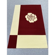 Burak Halı Saray Halı Vizyon Carving 9044 Kırmızı 150X230 Krem 4 M2 Halı Kırmızı