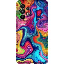 Lelia Samsung Galaxy A13 Uyumlu Baskılı Şeffaf Telefon Kılıfı | Koleksiyon: Colorwave Flux