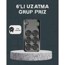 Marsilyan Termal Akım Korumalı 6’lı Uzatma Priz Usb Type-c Hızlı Şarj 2500w