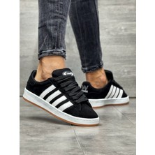 Zubiy Unisex Bağcıklı Ortopedik Klasik Sneaker Spor Ayakkabı Sadece Siyah-Beyaz Rengi