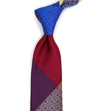Kravatkolik Motif Desen Çok Renkli Patchwork Klasik Kravat KK13371