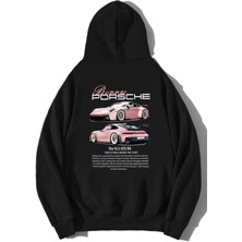 Brz Collection Unisex Oversize Berry Porsche Hoodie