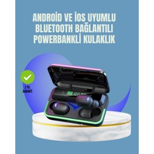 K-yonlineticaret Uzun Pil Ömürlü E10 Powerbank Bluetooth Kulaklık LED Gösterge - KY002K-6PP9S9