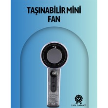 K-yonlineticaret Şeffaf Kasa El Fanı | 5V 2A | 100 Kademeli Hava Akışı | Type-C Girişli - KY002K-6PUUR4