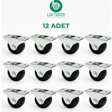 LİA TEKER Lia Teker 30'luk Sabit Masa Sehpa Mobilya Tekeri 12'li