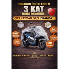 Carguard Rks Reale 125 cc Arka Çanta Uyumlu Fitilli Motosiklet Brandası Motor Örtüsü