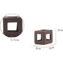 Badem Akvaryum Karıdes Seramık Küp Kalın 2x2 cm