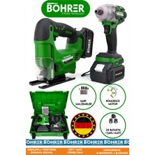 PremiumPort Çift Akülü Somun Sıkma ve Dekupaj Testere Makinesi Seti