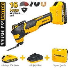 PremiumPort 20V Akülü Çok Fonksiyonlu Kesici ve Raspalama Makinesi