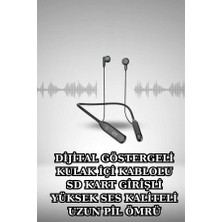 K-yonlineticaret Alarm ve Titreşim Özellikli Akıllı Saat ve Mikrofonlu Kablolu Bluetooth Kulaklı - KY002K-6PM4M