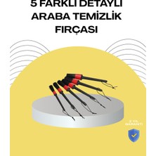 K-yonlineticaret 5 Boy Fırçalı Araba Temizlik Seti-Derin Temizlik Sağlayan Yumuşak Fırçalar - KY002K-6PQB71