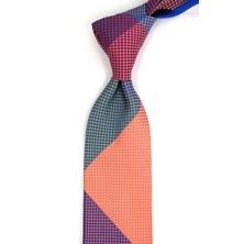 Kravatkolik Nokta Desen Çok Renkli Patchwork Klasik Kravat KK13391