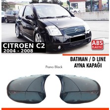 Tuning Vadisi Citroen C2 Batman Yarasa Ayna Kapağı Parlak Siyah Abs 2004 2005 2006 2007 2008