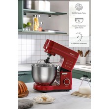 Allians Stella Stand Mikser Cherry Red 1500W, 5 Litre, Güçlü ve Şık Tasarım