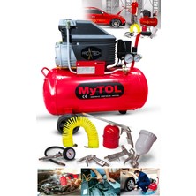 PremiumPort 2hp 50LT Hava Kompresörü ve 5'li Havalı Temizlik Seti