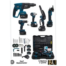 PremiumPort 5'li Matkap Seti, Dal ve Budama Testere, Spiral Taşlama, Vida ve Somun Sıkma