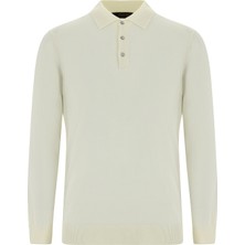 Abdullah Kiğılı Polo Yaka Regular Fit Yünlü Kaşmirli Triko Kazak