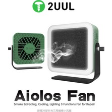2uul DA98 Aiolos Çok Fonksiyonlu Fan – Duman Emme, Hızlı Soğutma, LED Işık