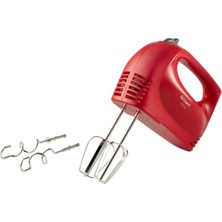 Arzum 300W El Mikseri Seti, 7 Hız, Hamur ve Çırpıcı, Kırmızı