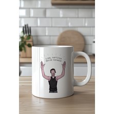 YasBey Design Motivasyon Sözü Temalı 330ML Baskılı Beyaz Seramik  Kupa Bardak