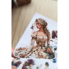 Kolbi Craft 7 Adet Victorian Lady Sticker Bullet Journal Scrapbook Laptop Sticker Vintage Kadın