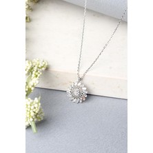 By Barun Yuvarlak Kolye Baget Taşlı 925 Ayar Gümüş Kolye