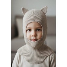 Meriç Bebe Kedi Kulaklı Kışlık Balaklava Bebek Bere Kar Maskesi